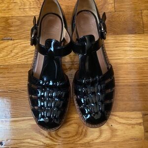 Church's Black Patent Leather Kelsey Fisherman Sandals